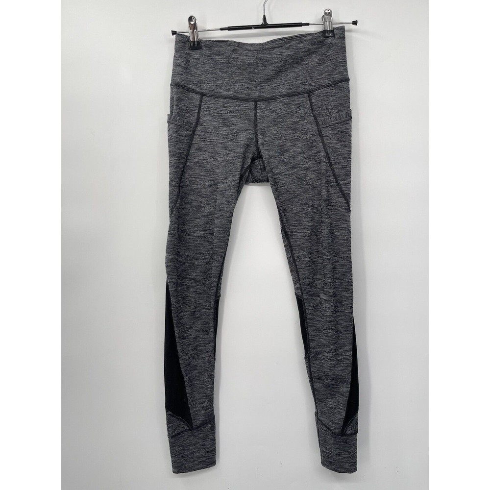 Athleta XS Leggings Womens Grey Space‎ Dye High Rise Mesh Pocket Activewear